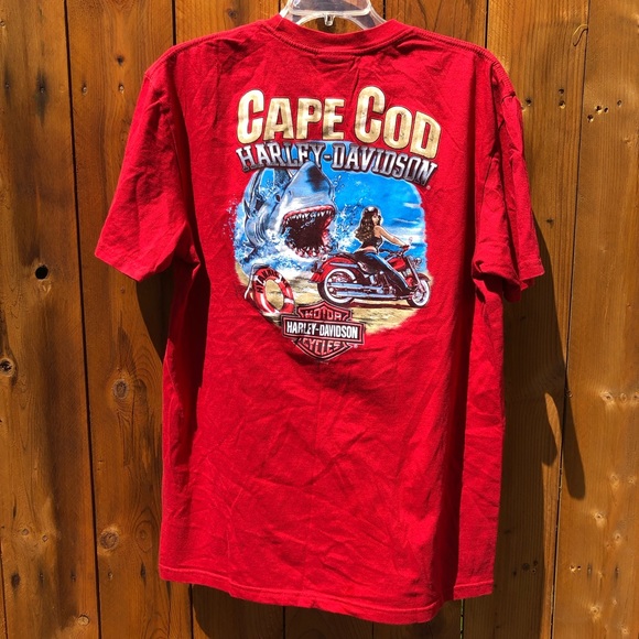 Rare Vintage Harley Davison Cape Cod Red T-shirt - Picture 3 of 3